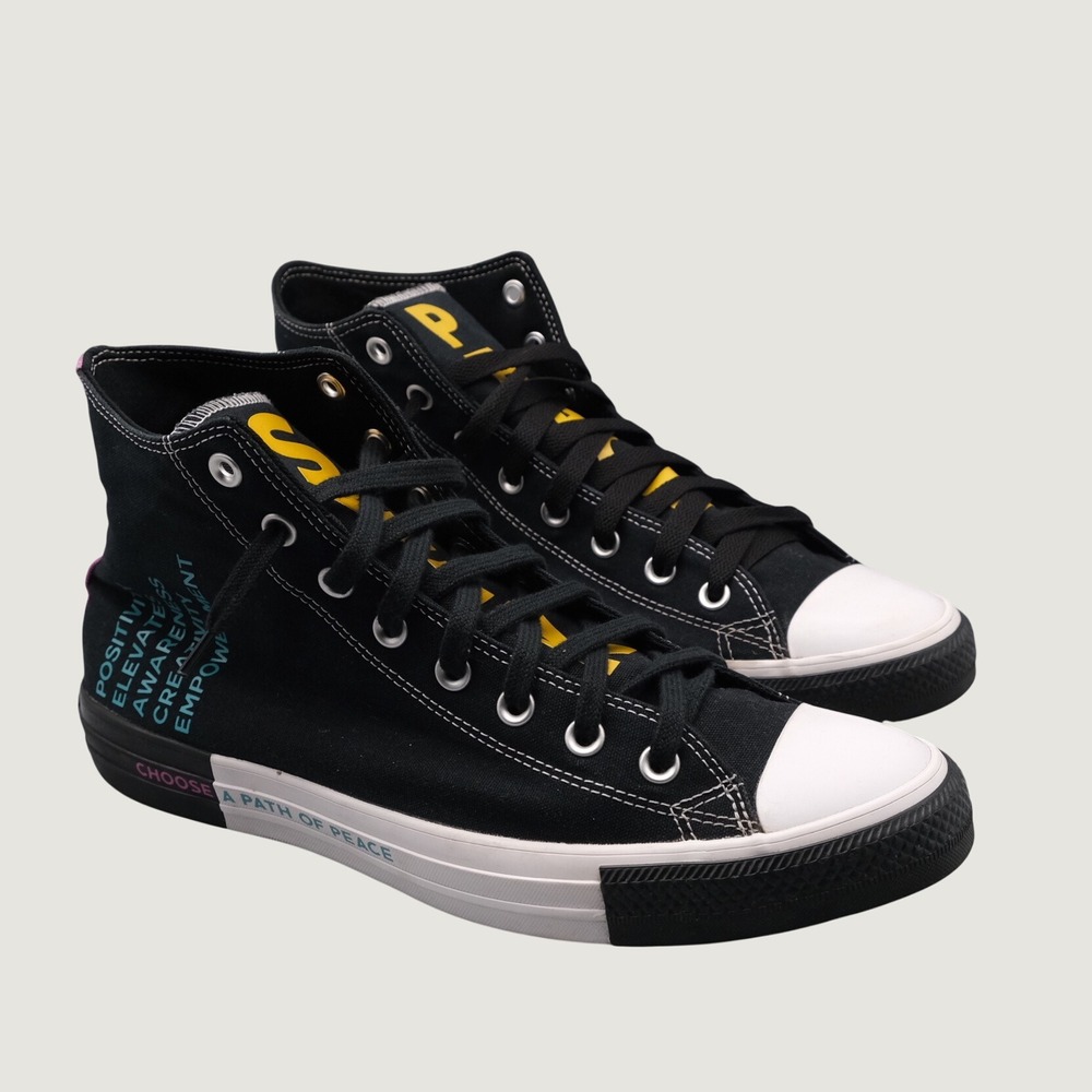 Converse Chuck Taylor All Star Seek Peace High Top Mens10.5  Black Peace Graphic